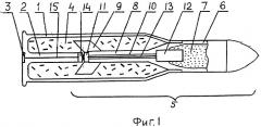 Унитарный выстрел "осташков" к гладкоствольному танковому орудию (патент 2368861)