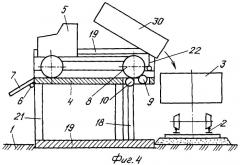 Устройство для перегрузки сыпучего груза из автомобилей-самосвалов в полувагоны (патент 2329935)