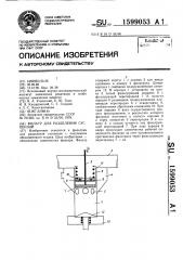 Фильтр для разделения суспензий (патент 1599053)