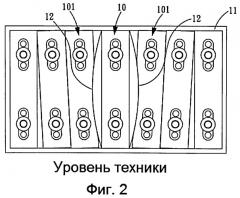 Корпусная конструкция для удержания группы прямоугольных вторичных батарей (патент 2508578)