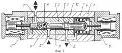 Гидравлический дискретный регулятор давления с электромагнитным приводом (патент 2455549)