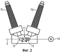 Многофазный коммутационный аппарат с, по крайней мере, тремя подобными размыкающими блоками (патент 2389103)