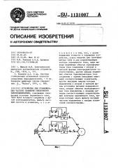 Устройство для стабилизации частоты вращения синхронного электродвигателя (патент 1131007)
