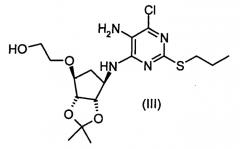 Способ получения [1s-[1α,2α,3β(1s*,2r*),5β]]-3-[7-[2-(3,4-дифторфенил)-циклопропиламино]-5-(пропилтио)-3h-1,2,3-триазоло[4,5-d]пиримидин-3-ил]-5-(2-гидроксиэтокси)-циклопентан-1,2-диола и его промежуточных соединений (патент 2509082)
