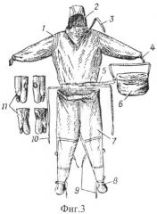 Защитный костюм спасателя для работы в условиях низких температур и радиоактивного излучения (патент 2539341)