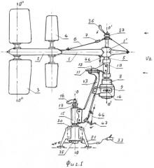 Сбалансированная ветроустановка с колеблющимися вертикальными лопастями (патент 2547199)