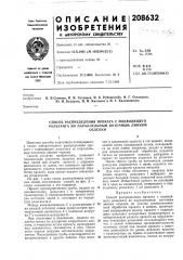 Способ распределения проката с подводящего рольганга по параллельным поточным линиямотделки (патент 208632)