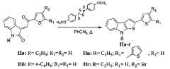 8-алкил-2-(тиофен-2-ил)-8h-тиофен[2,3-b]индол замещенные2-цианоакриловые кислоты, способ их получения и используемые для этого новые промежуточные соединения (патент 2565072)