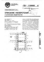 Устройство для передачи грузов между расположенными со смещением роликовыми конвейерами (патент 1169909)