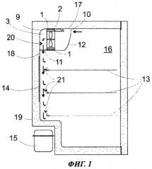 Холодильный аппарат с вентиляторным агрегатом (патент 2468317)