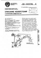 Гидропривод экскаватора (патент 1028792)