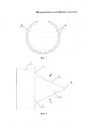 Шевронное сопло газотурбинного двигателя (патент 2615309)