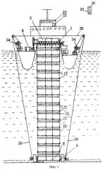Установка сташевского и.и. для добычи полезных ископаемых со дна океана (варианты) (патент 2265724)