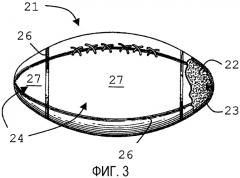 Спортивный мяч с тканым материалом и способ изготовления такого спортивного мяча (патент 2389527)