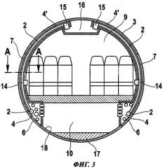 Конструкция для размещения магистральной системы в воздушном или космическом судне, имеющем фюзеляж (патент 2446985)