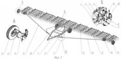 Широкозахватная тяжелая зубопружинная борона (патент 2488986)