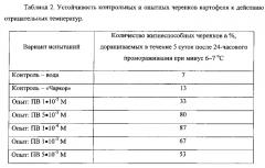 Способ размножения картофеля зелеными черенками, обладающими повышенной жизнеспособностью (патент 2584417)