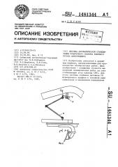 Система автоматической стабилизации поперечного наклона рабочего органа автогрейдера (патент 1481344)