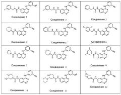 Производные хиназолина, ингибирующие активность egfr (патент 2505534)