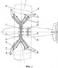 Летательный аппарат - аэроплан с машущим винтом (жукоплан) (патент 2540040)