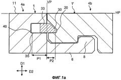 Механическое соединение в замок панелей пола с гибким щетинистым гребнем (патент 2406809)