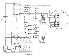 Высоковольтный преобразователь частоты для пуска и регулирования скорости мощного электродвигателя, имеющего одну или несколько трехфазных обмоток (его варианты) (патент 2295824)