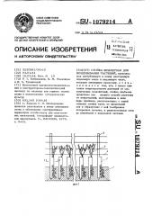 Стойка шпалерная для возделывания растений (патент 1079214)