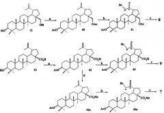 Трифенилфосфониевые соли лупановых и урсановых тритерпеноидов, способ получения и применение для лечения шистосомоза (патент 2576658)
