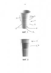 Емкость в виде стакана, содержащая интегрированную манжету (патент 2649271)