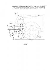 Выдвижной элемент жесткости переднего буфера транспортного средства для защиты пешехода (патент 2668017)