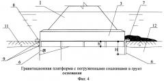 Морская гравитационная платформа с заглубленным фундаментом (патент 2555174)