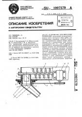 Устройство для внесения удобрений (патент 1007579)