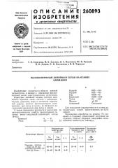 Высокопрочный литейный сплав на основеалюминия (патент 260893)