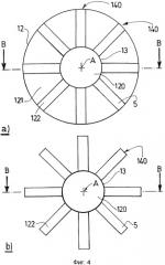 Вращающееся устройство рассеивания газов для обработки ванны жидкого металла (патент 2270876)