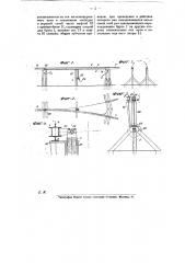 Стрелка для однорельсовой железной дороги на столбах (патент 8681)