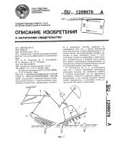 Ботвоудаляющее устройство к свеклоуборочным машинам (патент 1209070)