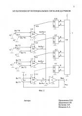 Мультиплексор потенциальных сигналов датчиков (патент 2621292)