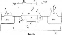 Высокочувствительный (однофотонный) интегральный лавинный фотоприемник (патент 2333570)