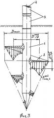 Способ сооружения свайного винтолопастного фундамента сооружения и его устройство (патент 2537463)
