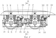 Железнодорожное тяговое транспортное средство с двухосными безрамными тележками (варианты) (патент 2277487)