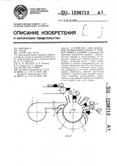 Устройство для отделения корнеклубнеплодов от комков почвы и камней (патент 1256713)