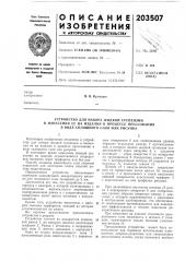 Устройство для набора жидкой суспензии (патент 203507)