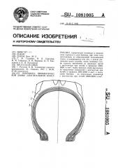 Покрышка пневматической шины диагональной конструкции (патент 1081005)