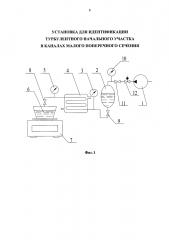 Установка для идентификации турбулентного начального участка в каналах малого поперечного сечения (патент 2630192)
