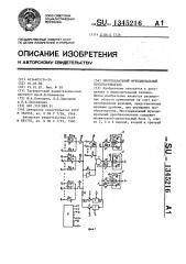 Многоканальный функциональный преобразователь (патент 1345216)