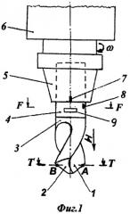 Способ установки осевого двухлезвийного режущего инструмента (патент 2528595)