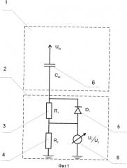 Способ измерения переменного напряжения вариационным резистивным делитилем с емкостным плечом (патент 2368907)