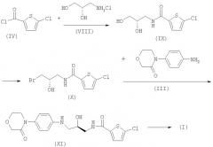 Способ получения 5-хлор-n-({(5s)-2-оксо-3-[4-(3-оксо-4-морфолинил)-фенил]-1, 3-оксазолидин-5-ил}-метил)-2-тиофенкарбоксамида (патент 2383540)