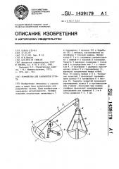 Устройство для разработки грунта (патент 1439179)