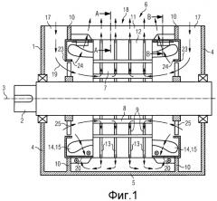Электрическая машина с радиальными металлическими перегородками для направления охлаждающего воздуха (патент 2498480)